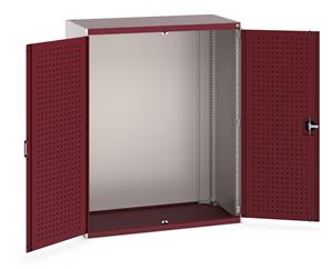 40022017.** cubio cupboard with perfo doors. WxDxH: 1300x650x1600mm. RAL 7035/5010 or selected